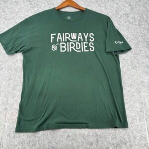 26 Shirts OnCore Golf Fairways & Birdies Graphic T-Shirt Mens XL Green Cotton